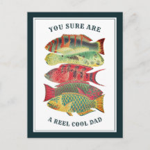Vintage Reel Coola Pappa Fish Fars dag | Vit