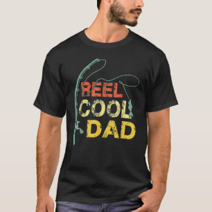 Vintage Reel Coola Pappa Fiske efter pappa Fars da T Shirt