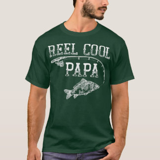 Vintage Reel Coola Pappa Novelty Far Gift T Shirt