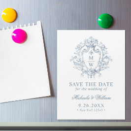 Vintage ReEmergency Monogram Bröllop Spara Date Ma