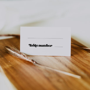 Vintage-reflektorskript bröllop placeringskort