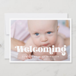 Vintage-reflexskript Välja baby-foto Meddelande