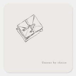 Vintage Regency Dark Academia Correspondence Fyrkantigt Klistermärke