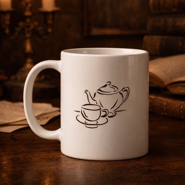 Vintage Regency-estetik Introvertpresent Kaffemugg (Skapare uppladdad)