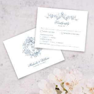 Vintage Regency Monogram stämpel Bröllop RSVP