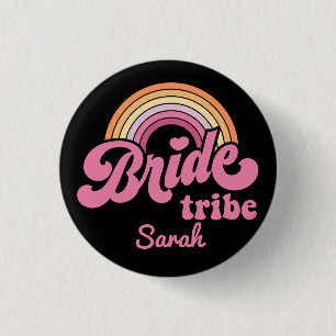 Vintage Regnbåge Birde Tribe Badge Button Knapp