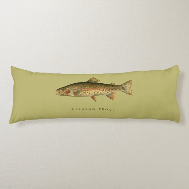 Vintage Regnbåge Trout Body Pillow Kroppskudde (Framsidan)