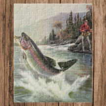 Vintage Regnbågsfisk, fiske av fiskare