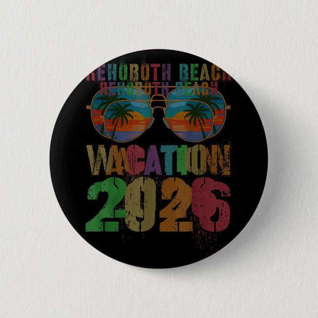 Vintage Rehoboth Beach Semester 2026 Tripp Simning Knapp (Framsida)