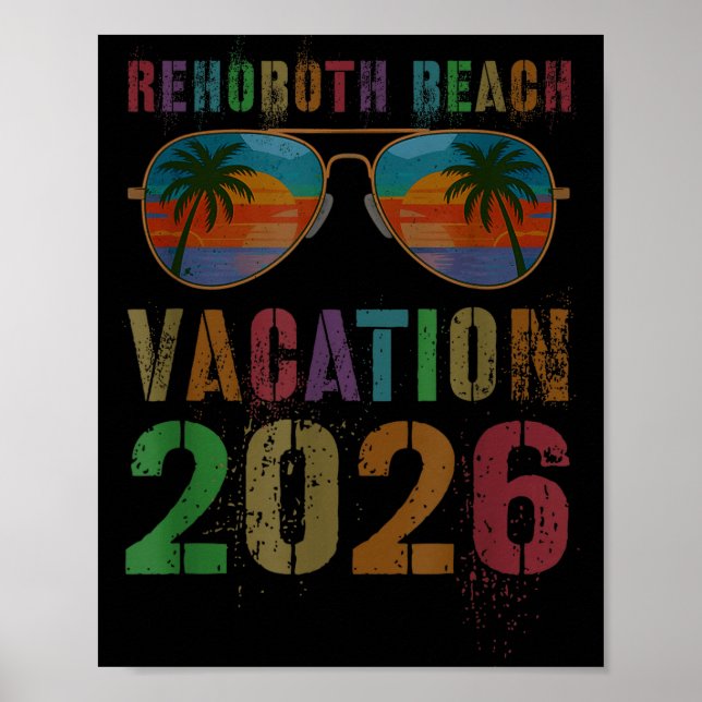 Vintage Rehoboth Beach Semester 2026 Tripp Simning Poster (Framsidan)