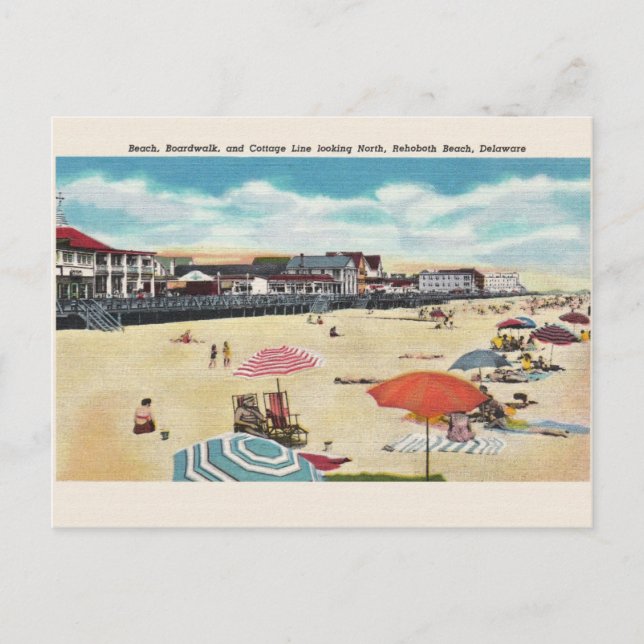 Vintage Rehoboth Beach vykort (Framsida)