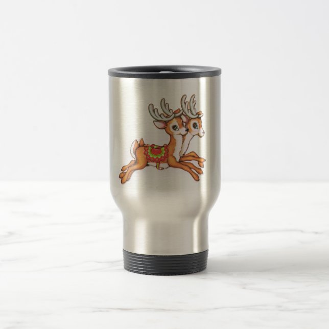 Vintage Reindeer/söt Resemugg (Center)