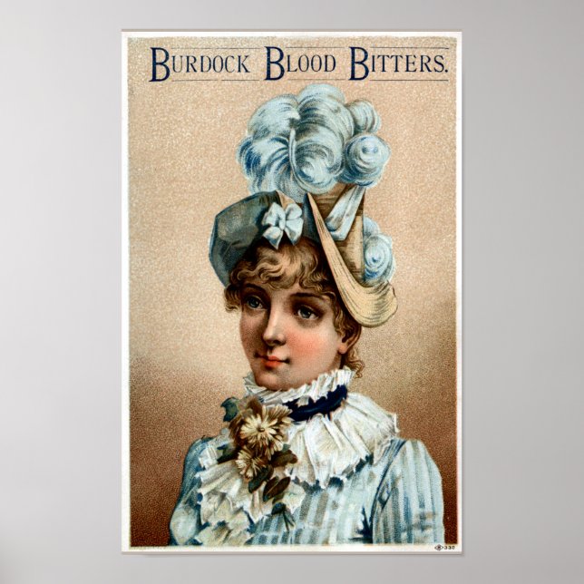 Vintage Reklam Burdock Blood Bitter Beer Poster (Framsidan)