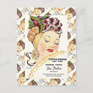 Vintage Reklam, Copacabana, New York Vykort