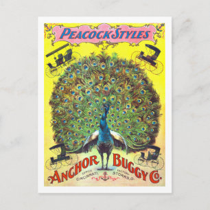 Vintage Reklam för Peacock Stil Buggies Vykort