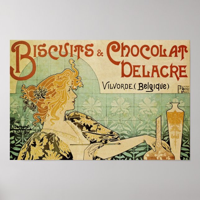 Vintage Reklam Poster Chocolat-Fransk (Framsidan)
