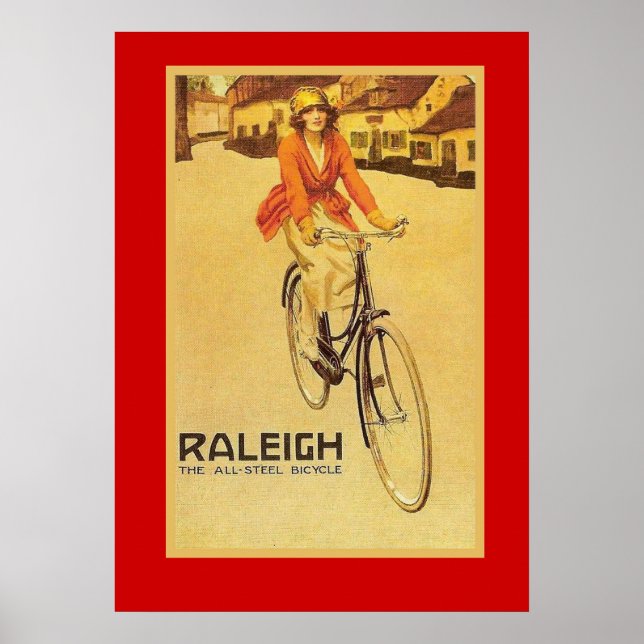 Vintage Reklam, Raleigh-cyklar Poster (Framsidan)