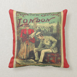 Vintage Reklam Travel Guide till London Area Kudde