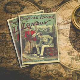 Vintage Reklam Travel Guide till London England Vykort