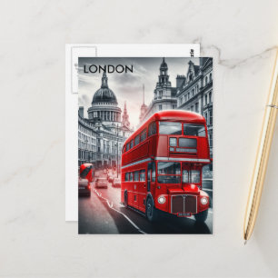 Vintage Reklam Travel Guide till London England Vykort