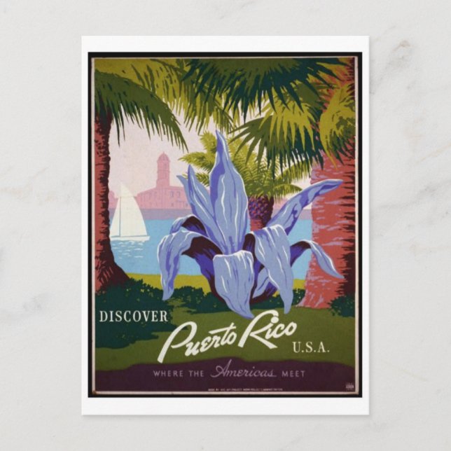 Vintage reklamplakat vykort (Framsida)