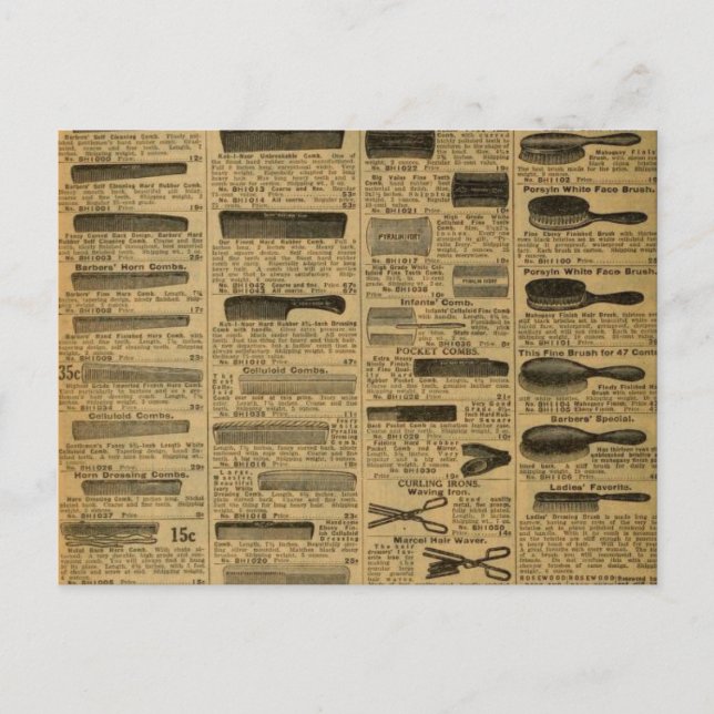 Vintage reklamtidning Skönhet Vykort (Framsida)