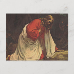 Vintage Religion Jesus Kristus Garden of Gethseman Vykort
