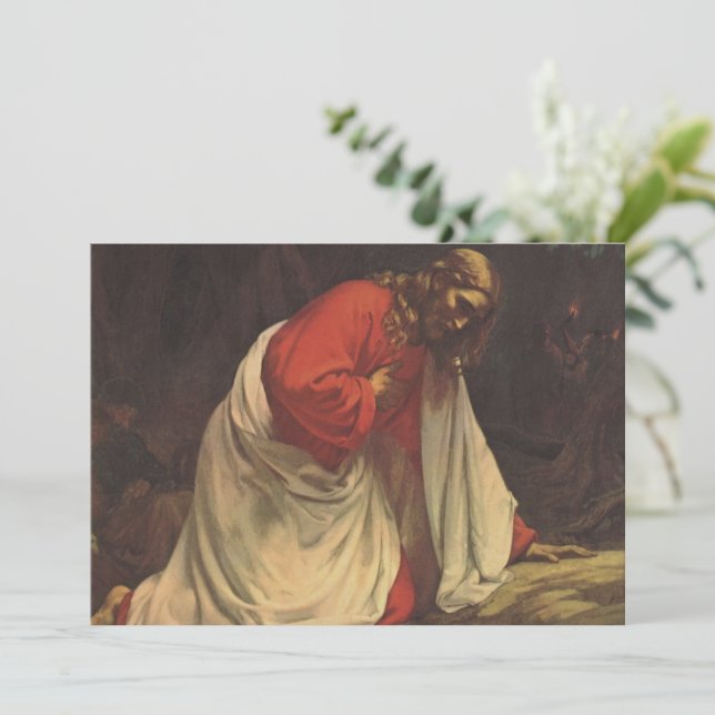 Vintage Religion Jesus Kristus Getsemane trädgård (Stående Fram)