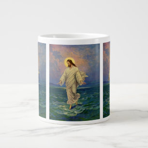 Vintage Religion, Jesus Kristus vandrar på vattnet Jumbo Mugg