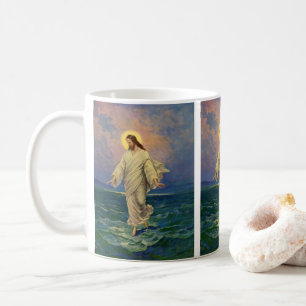 Vintage Religion, Jesus Kristus vandrar på vattnet Kaffemugg