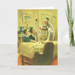 Vintage Religion, judendom, Ljuset Menorah Helgkort