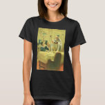 Vintage Religion, judendom, Ljuset Menorah T Shirt<br><div class="desc">Vintage illustration religiösa Judaica-bild med en kanin som tänder ljusen på Menorah under Hanukkah med två barn som tittar på.</div>