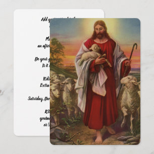 Vintage Religion, Kristus Bra Shepherd Flock Inbjudningar