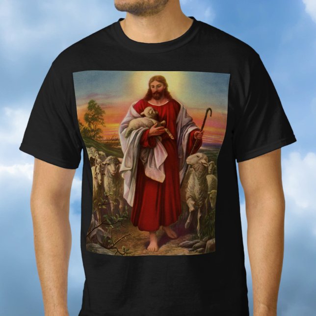 Vintage Religion, Kristus den gode herden flock T Shirt (Skapare uppladdad)