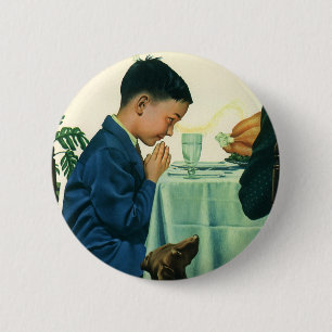 Vintage Religion, Pojken säger Grace vid Thanksgiv Knapp