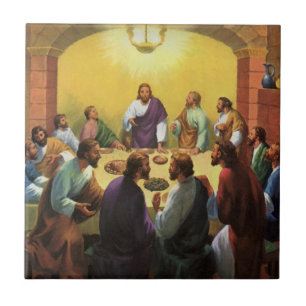 Vintage Religion, Sista måltiden med Jesus Kristus Kakelplatta