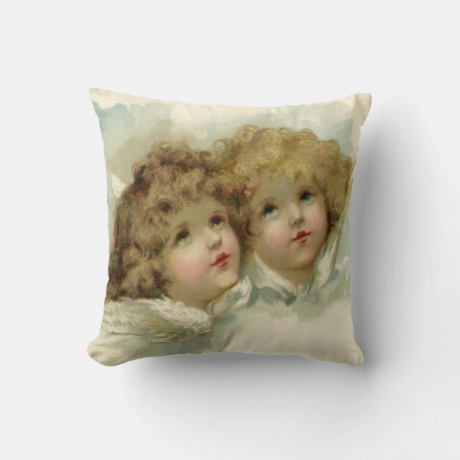 Vintage Religion, Victorian Änglar i molnen Kudde (Framsida)