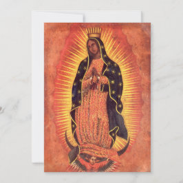 Vintage Religion Virgin Mary Vårt Dam i Guadalupe Inbjudningar