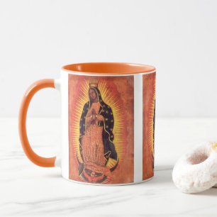 Vintage Religion Virgin Mary Vårt Dam i Guadalupe Mugg