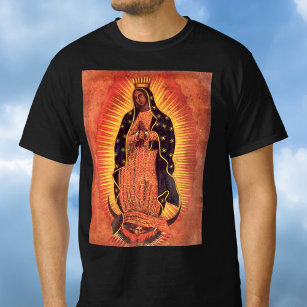 Vintage Religion Virgin Mary Vårt Dam i Guadalupe Tröja