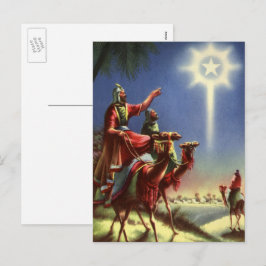 Vintage Religion, vise män med Betlehemsstjärnan Helg Vykort