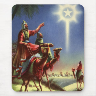 Vintage Religion, vise män med Betlehemsstjärnan Musmatta