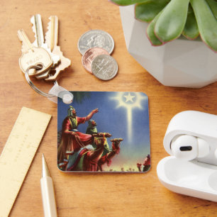 Vintage Religion, vise män med Betlehemsstjärnan Nyckelring