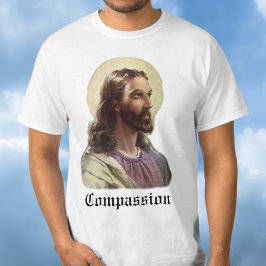 Vintage religiös, Jesus Kristus porträtt med glori Tee Shirt