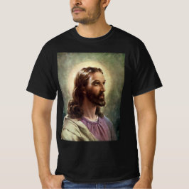 Vintage religiös, Jesus Kristus porträtt med glori Tröja