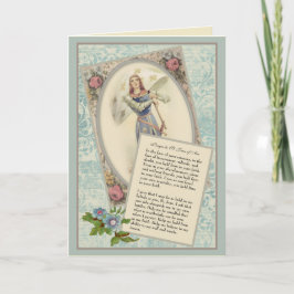 Vintage religiös St. Jeanne d'Arc bönekort Kort