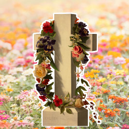 Vintage Religiösa Blommigt Kor Jesus Påsk Klistermärken