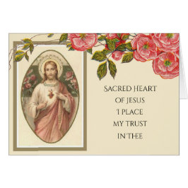 Vintage Religiösa Jesus Blommigt Elegant OBS Kort