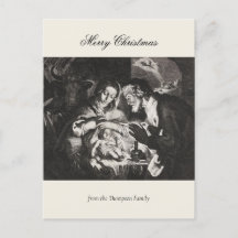 Vintage Religiösa Jul Nativitet Christian