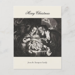 Vintage Religiösa Jul Nativitet Christian Helg Vykort